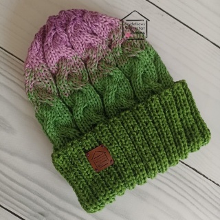 Czapka ombre z wywinięciem