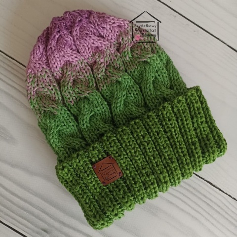 Czapka ombre z wywinięciem