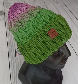 Czapka ombre z wywinięciem