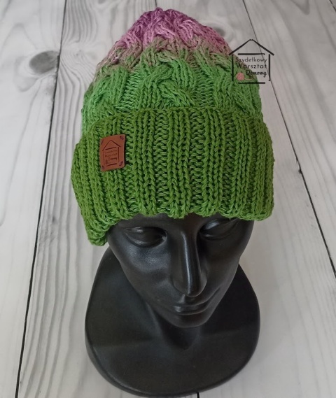 Czapka ombre z wywinięciem