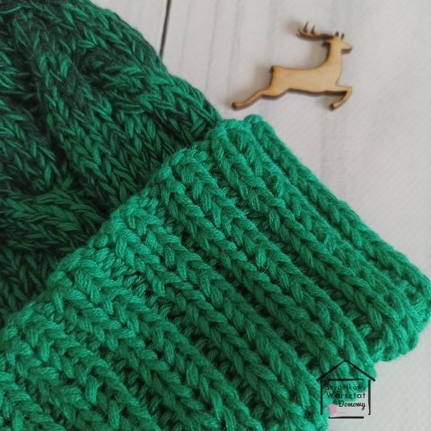 Czapka ombre z wywinięciem